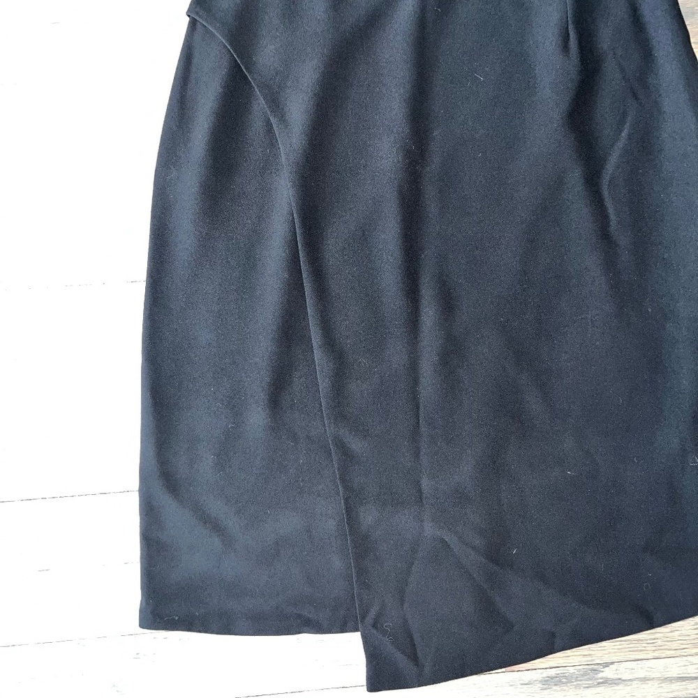 Sandro Paris Black Midi Skirt U.S. Size 4 | French Style Office Career Workwear - Picture 2 of 7